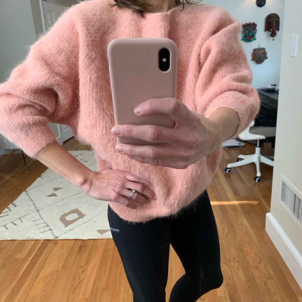 ba&sh Fill Alpaca-Blend Twist Sweater - Pink, M